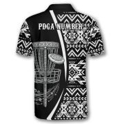 Aztec Tribal Pattern Flaming Disc Basket Custom Disc Golf Shirt - Image 4