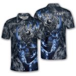 Gothic Skull Crown 8 Ball Billiard Custom Pool Shirt