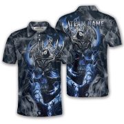 Gothic Skull Crown 8 Ball Billiard Custom Pool Shirt