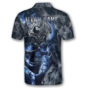 Gothic Skull Crown 8 Ball Billiard Custom Pool Shirt - Image 4