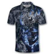 Gothic Skull Crown 8 Ball Billiard Custom Pool Shirt - Image 3