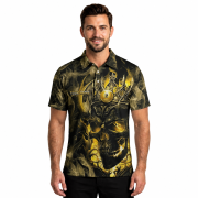 Gothic Skull Crown 9 Ball Billiard Custom Pool Shirt - Image 2