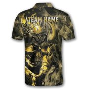 Gothic Skull Crown 9 Ball Billiard Custom Pool Shirt - Image 4