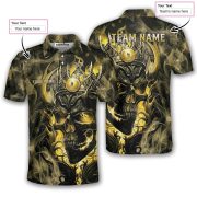 Gothic Skull Crown 9 Ball Billiard Custom Pool Shirt - Image 5