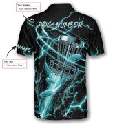 Teal Skull Mechanic Disc Basket Custom Disc Golf Shirt - Image 5