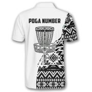 Tribe Design Native American White Background Custom Disc Golf Shirt - Image 4