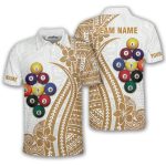 9 Ball Pool Polynesia Tattoo Ocean Soul Custom Billiards Shirt