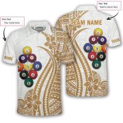 9 Ball Pool Polynesia Tattoo Ocean Soul Custom Billiards Shirt - Image 5