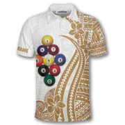9 Ball Pool Polynesia Tattoo Ocean Soul Custom Billiards Shirt - Image 3