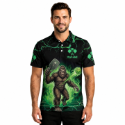 Bigfoot Green Lightnings Sasquatch Custom Pickleball Shirt - Image 2