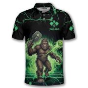 Bigfoot Green Lightnings Sasquatch Custom Pickleball Shirt - Image 3