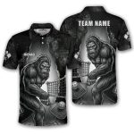 Bigfoot Playing Pickleball Gothic Art Sasquatch Custom Pickleball Shirt