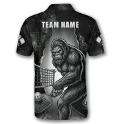 Bigfoot Playing Pickleball Gothic Art Sasquatch Custom Pickleball Shirt - Image 4