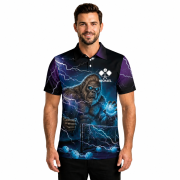 Bigfoot Purple Lightnings Sasquatch Custom Pickleball Shirt - Image 2