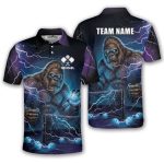 Bigfoot Purple Lightnings Sasquatch Custom Pickleball Shirt