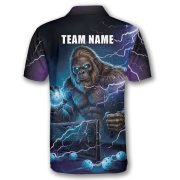 Bigfoot Purple Lightnings Sasquatch Custom Pickleball Shirt - Image 4