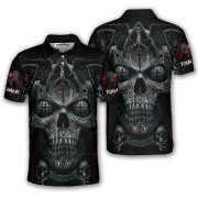 Grim Reaper Praying Cross Skull Custom Pickleball Shirt