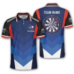 Patriotic Texas Map Red Blue Sports Design Dartboard Custom Darts Shirt