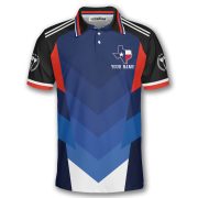 Patriotic Texas Map Red Blue Sports Design Dartboard Custom Darts Shirt - Image 3