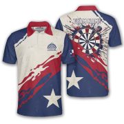 Patriotic Texas Star Red White Custom Darts Shirt