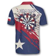 Patriotic Texas Star Red White Custom Darts Shirt - Image 4
