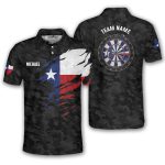 Texas Flag Black Camo Custom Darts Shirt