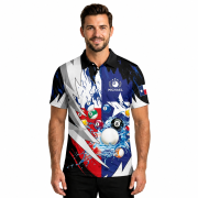 Texas Flag Sharp Knives Billiard Custom Pool Shirt - Image 2