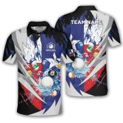 Texas Flag Sharp Knives Billiard Custom Pool Shirt