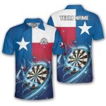 Texas Flag Starry Night Blue Custom Darts Shirt