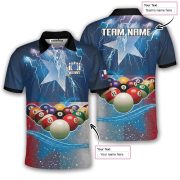 Texas Lone Star Lightnings Retro Billiard Custom Pool Shirt - Image 5