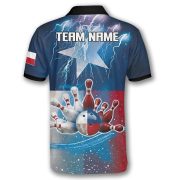 Texas Lone Star Retro Bowling Strike Custom Bowling Shirt - Image 4