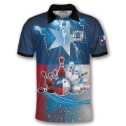 Texas Lone Star Retro Bowling Strike Custom Bowling Shirt - Image 3