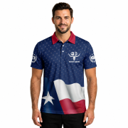 Texas Long Horn Waving Flag Billiards Custom Pool Shirt - Image 2