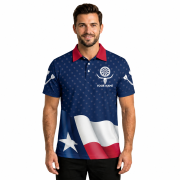 Texas Long Horn Waving Flag Custom Darts Shirt - Image 2
