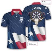 Texas Long Horn Waving Flag Custom Darts Shirt - Image 5