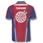 Texas Map Patriotic Pride Blue Red Dartboard Custom Darts Shirt - Image 4