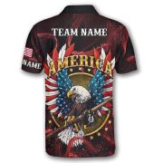 American Eagle Glory Wings Patriotic 8 Ball Billiards Custom Pool Shirt - Image 4
