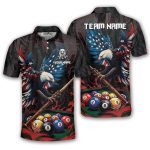 American Eagle Patriotic Billiards Custom Pool Shirt