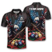 American Eagle Patriotic Billiards Custom Pool Shirt