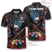 American Eagle Patriotic Billiards Custom Pool Shirt - Image 5