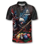 American Eagle Patriotic Billiards Custom Pool Shirt - Image 3