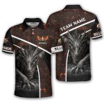 Dragon Lava Fire 8 Ball Pool Custom Billiards Shirt