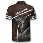 Dragon Lava Fire 8 Ball Pool Custom Billiards Shirt - Image 4