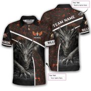 Dragon Lava Fire 8 Ball Pool Custom Billiards Shirt - Image 5