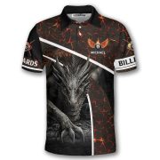 Dragon Lava Fire 8 Ball Pool Custom Billiards Shirt - Image 3