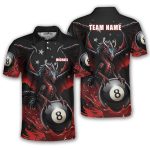 Dragon Red Blood 8 Ball Pool Custom Billiards Shirt