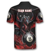 Dragon Red Blood 8 Ball Pool Custom Billiards Shirt - Image 4