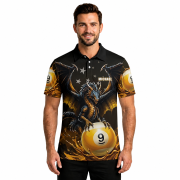 Dragon Yellow Blood 9 Ball Pool Custom Billiards Shirt - Image 2