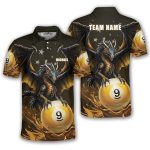 Dragon Yellow Blood 9 Ball Pool Custom Billiards Shirt