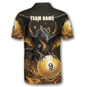 Dragon Yellow Blood 9 Ball Pool Custom Billiards Shirt - Image 4